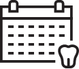 Calendar With Tooth Icon
